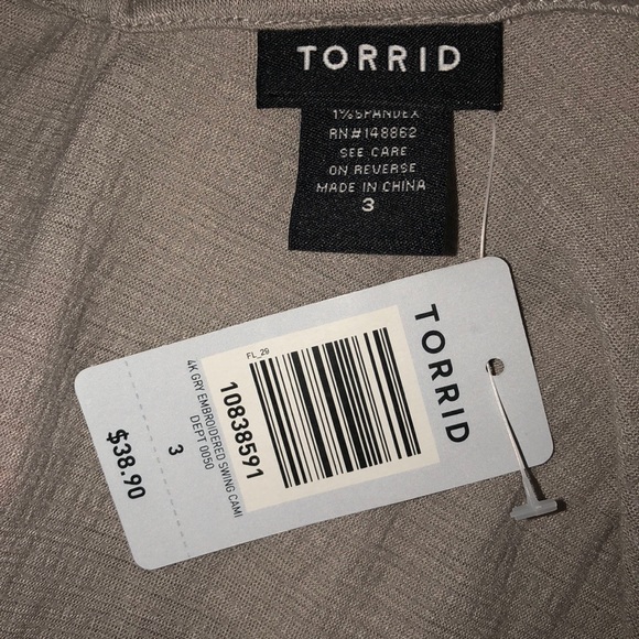 Torrid Embroidered Knit Swing Cami - Picture 4 of 5